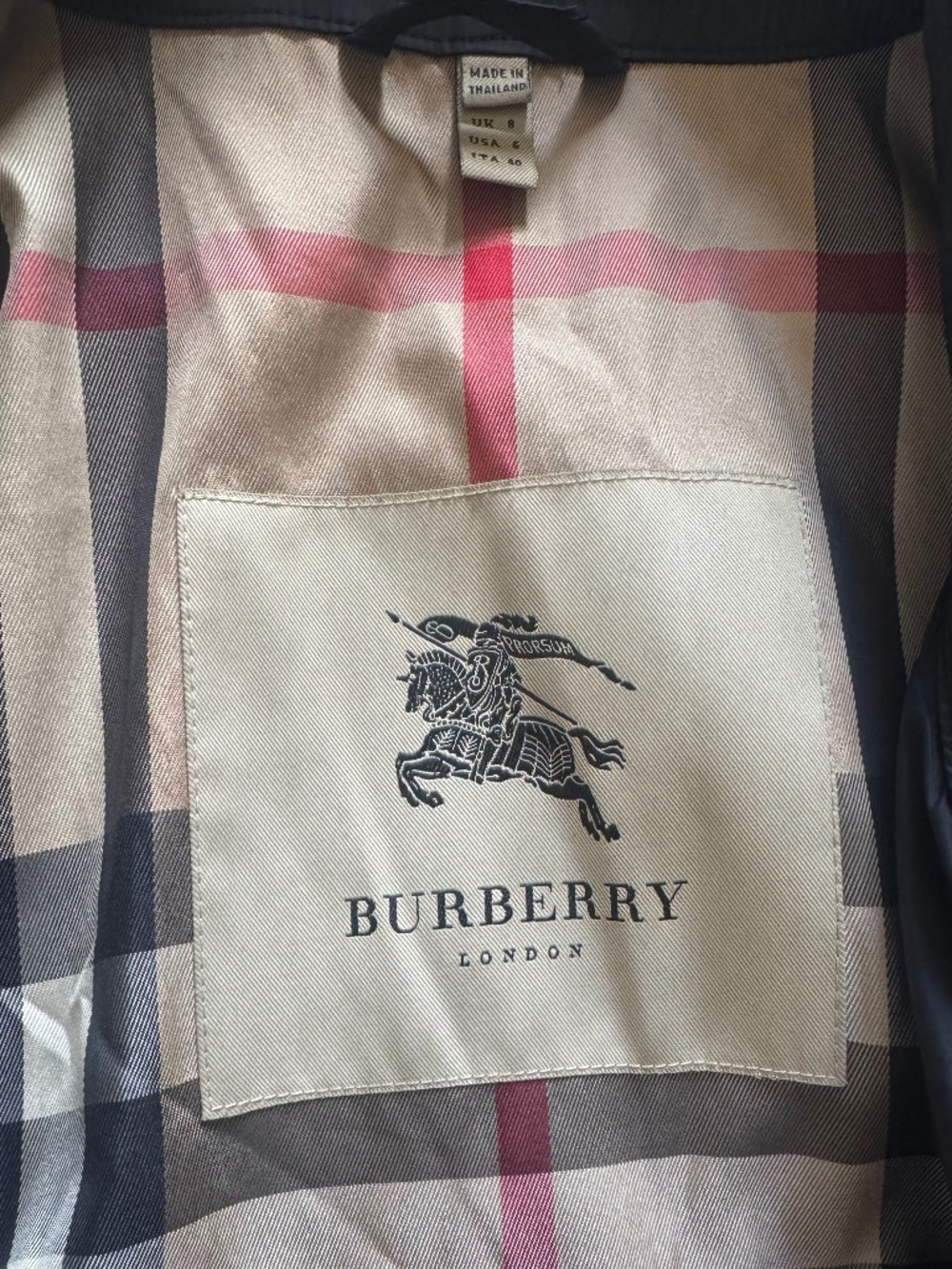 BURBERRY London Black Short Coat Jacket Size US 6 UK 10 EU 40 - See Description - Picture 3 of 12